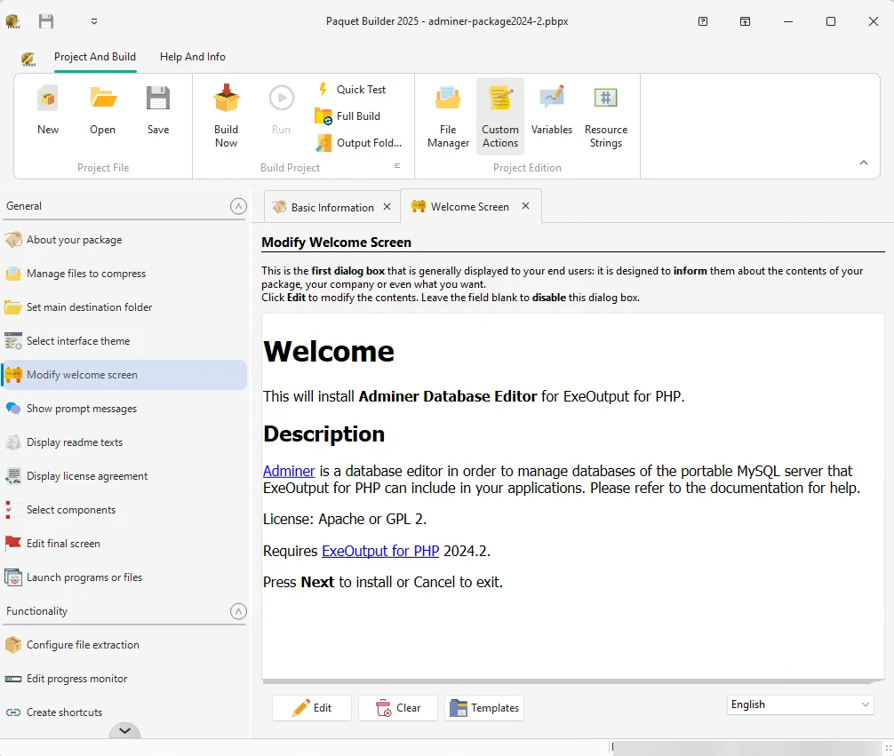 Paquet Builder Screenshot 1