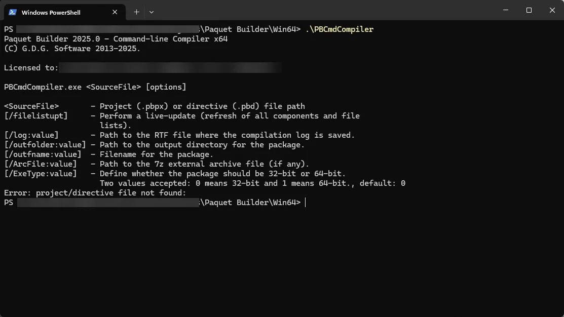 installer console compiler